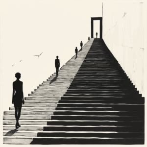 Perspectives, un escalier entre ombre et lumière